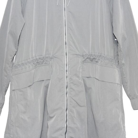 Lululemon Rare Grey Long Windbreaker Jacket Rain Jacket Size 10 - Picture 4 of 15